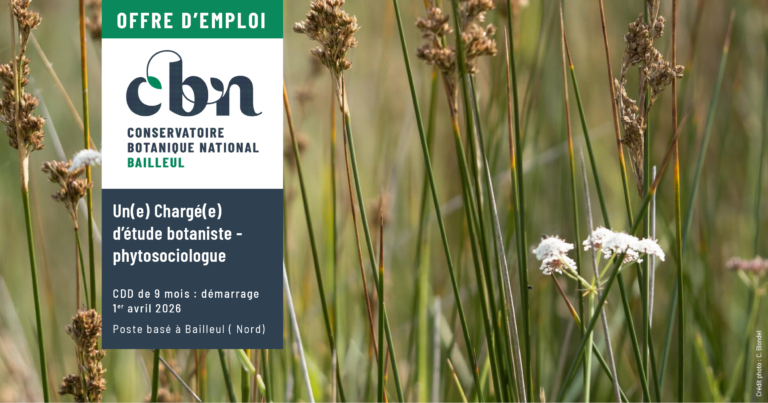 visuel offre emploi charge etudes bota phytosocio 9 mois Bailleul