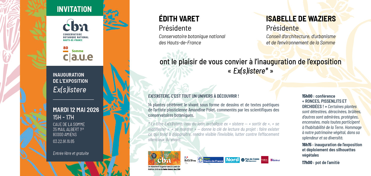 Invitation au vernissage de l'expostiion Ex(s)istere